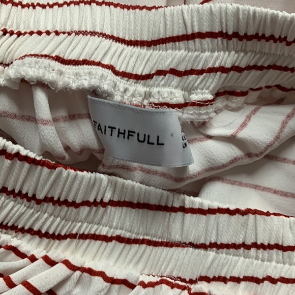 FAITHFULL *Dream* off shoulder tunic top in red  Muse stripe 6 - Picture 10 of 14